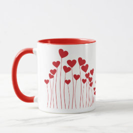 Taza Diseño de Arte Moderno Corazones