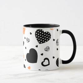 Taza Diseño de Arte Moderno Corazones
