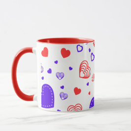 Taza Diseño de Arte Moderno Corazones