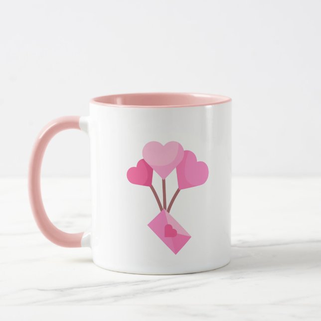 Taza Diseño de arte moderno Hearts (Izquierda)
