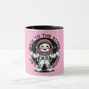 Taza Diseño de astronauta lindo de vuelta a las estrell