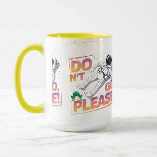 Taza Diseño de aventura cósmica de astronauta flotando