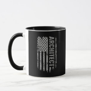 Taza Diseño de bandera de EE. UU. desgastada para arqui