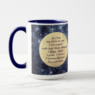 Taza diseño de bendición para dormir y recuperarse