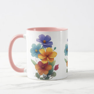 Taza Diseño de boceto floral
