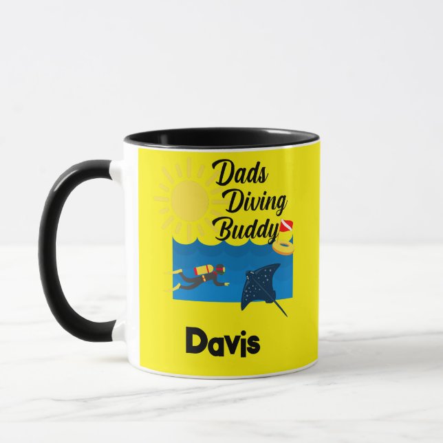 Taza Diseño de Buque de Buceo de Dads - Mug Combo (Izquierda)