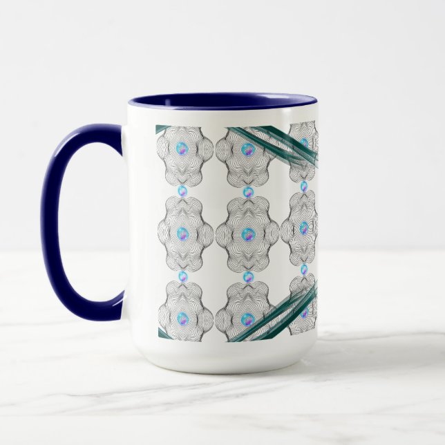 Taza Diseño de burbujas de barrido de combo (Izquierda)