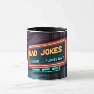 Taza Diseño de carga de Chistes de padre retro