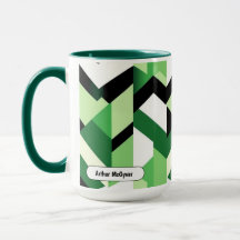 Diseño de Chevron de Bloque Verde Wasabi Moderno