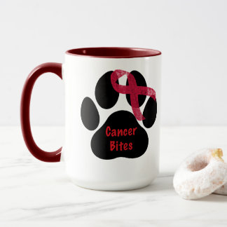 Taza Diseño de cinta de pata de cáncer de hemangiosarco