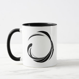 Taza Diseño de círculo de remolino abstracto – obra de 