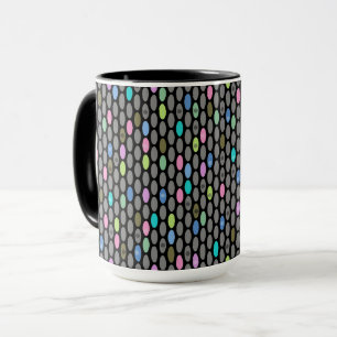 Taza Diseño de círculos de colores retro sin fisuras lu
