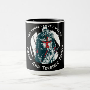 Taza Diseño de cita de caballero valiente