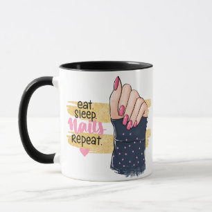 TAZA DISEÑO DE CITA DE NAILS