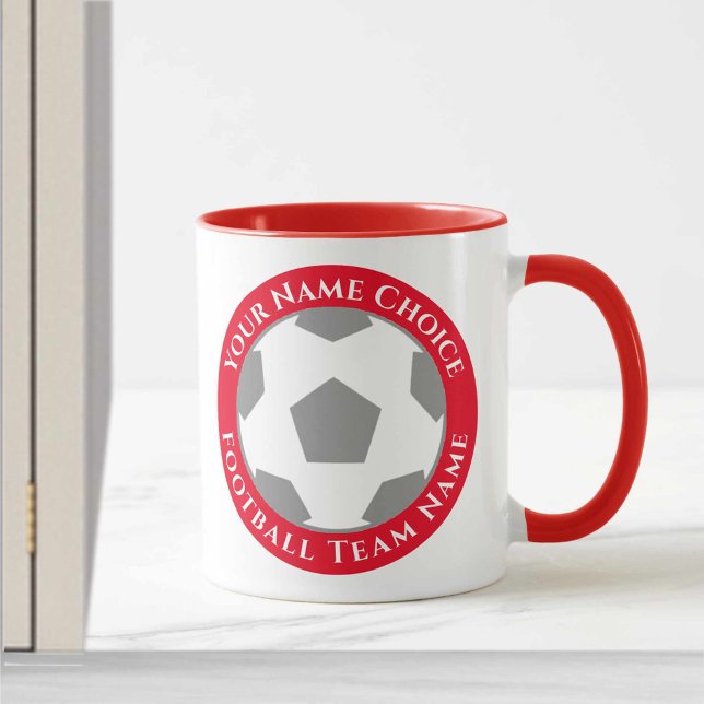 Taza Diseño de clubes de fútbol en rojo (Subido por el creador)
