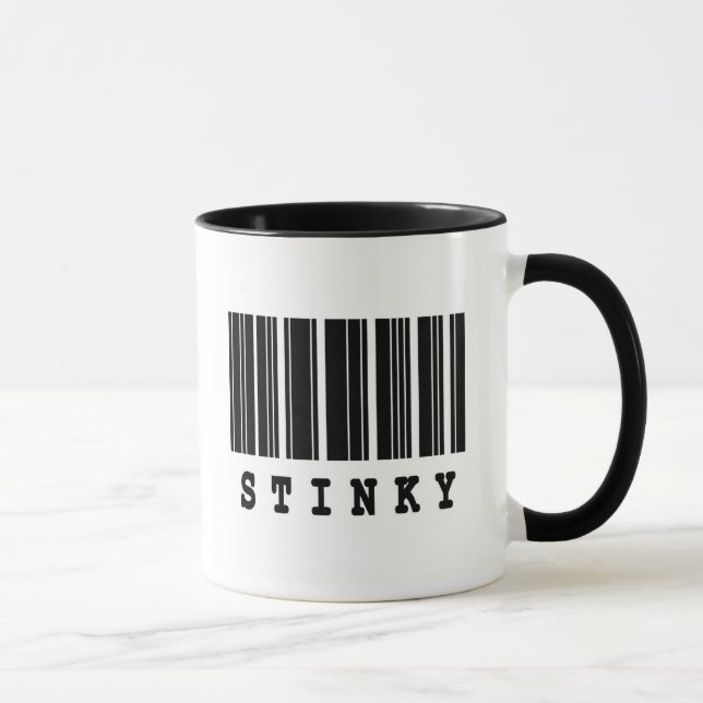 Taza diseño de código de barras apestoso (Derecha)