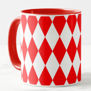 Taza Diseño de comprobadores de diamantes de Harlequin
