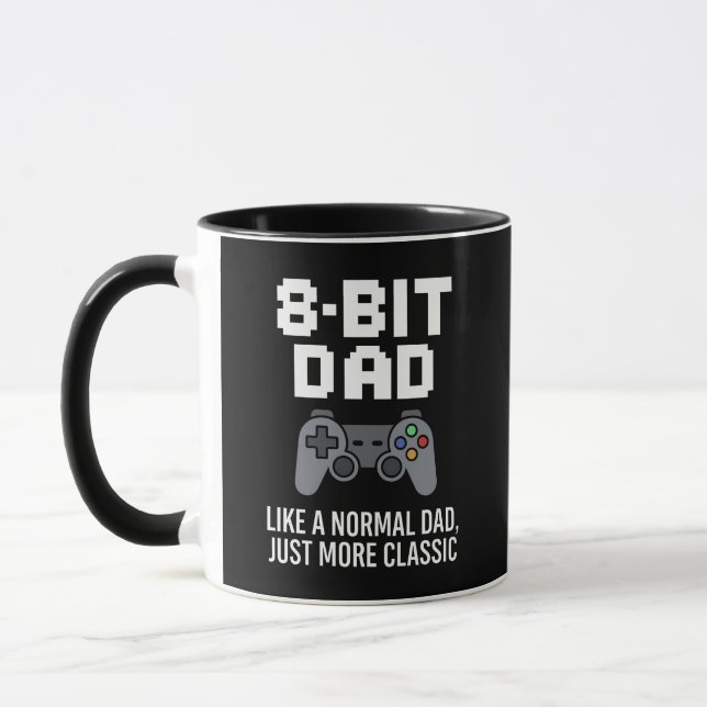 Taza Diseño de controlador de juego clásico de papá de  (Izquierda)