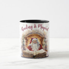 Taza Diseño de copo de nieve mágico de lectura