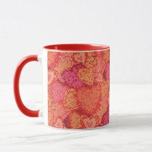 Taza Diseño de corazones en mosaico lindos
