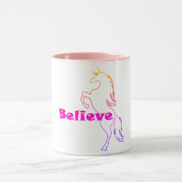 Taza Diseño de creencia de Unicornio - Mug de coma de 1