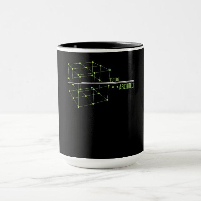 Taza Diseño de cubos de Arquitecto Futuro de Arquitectu (Centro)