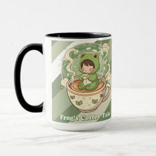 Taza Diseño de Cuento de Café de Rana Adorable