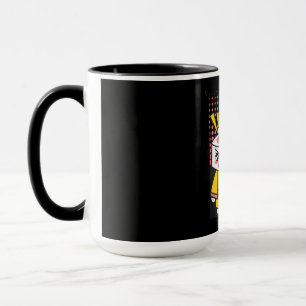 Taza Diseño de dibujos animados de luchadores de karate