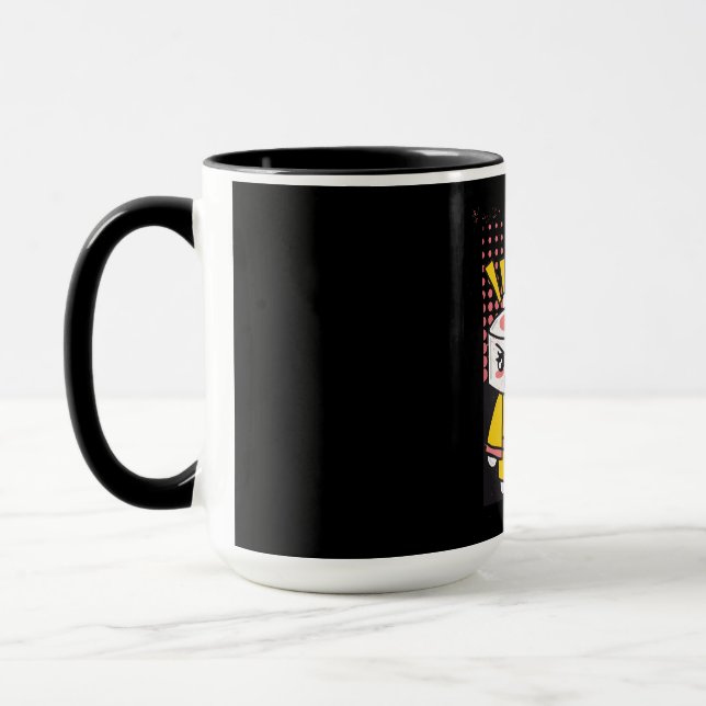 Taza Diseño de dibujos animados de luchadores de karate (Izquierda)