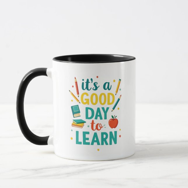 Taza Diseño de escuelas y profesores alegres (Izquierda)