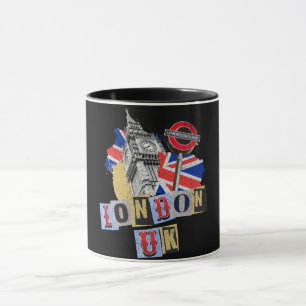 Taza Diseño de estilo retro de Londres
