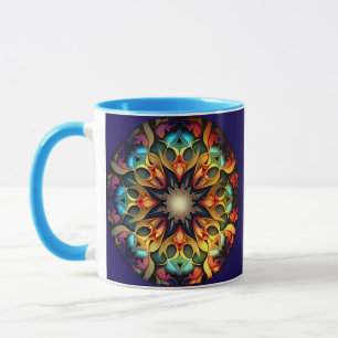 Taza Diseño de Flor de Mandala Caleidoscopio-23091