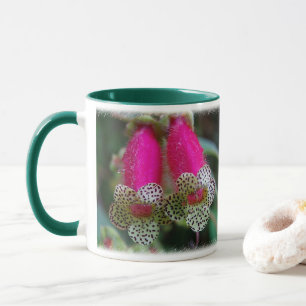 Taza Diseño de flores leopardo