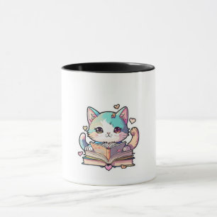 Taza diseño de gato bonito