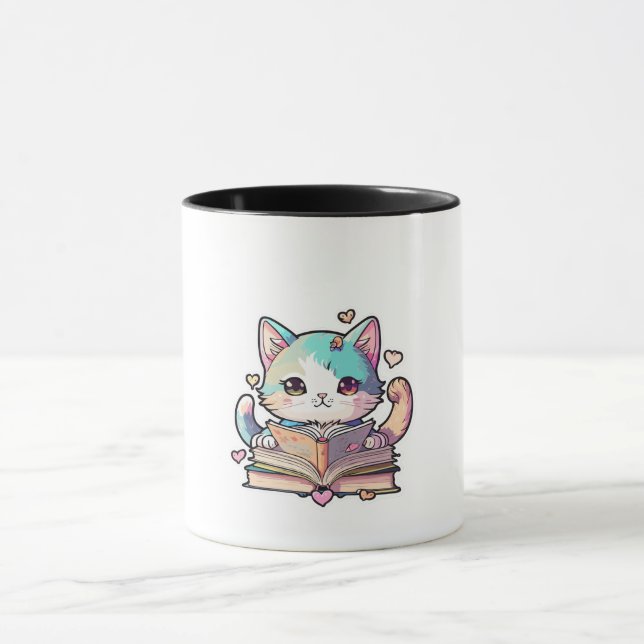 Taza diseño de gato bonito (Centro)