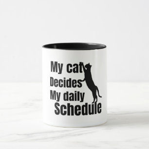 Taza Diseño de gato de pie lindo