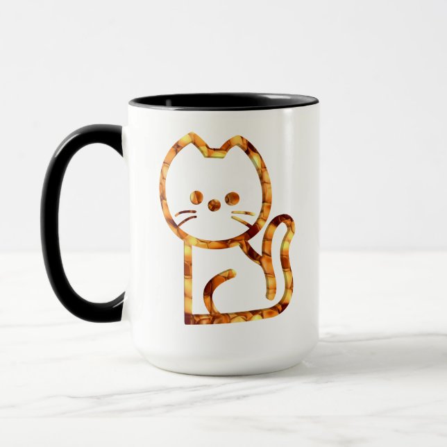 Taza Diseño de gato lindo  (Izquierda)