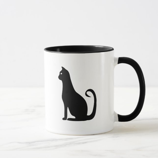 Taza Diseño de gato negro (Derecha)
