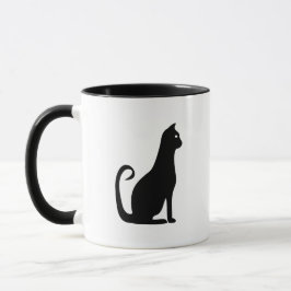 Taza Diseño de gato negro
