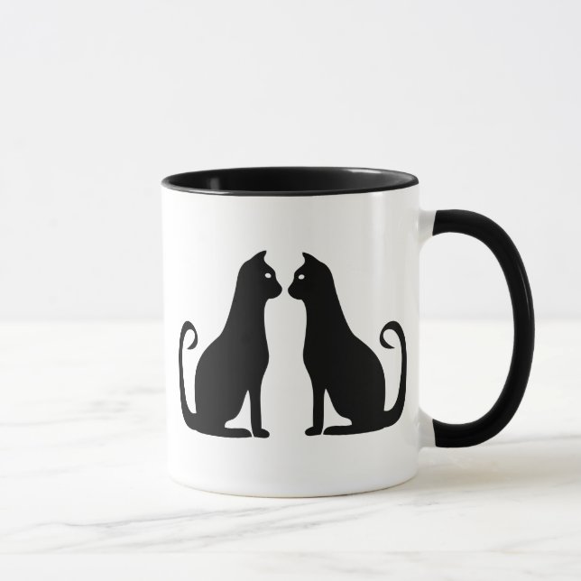 Taza Diseño de gato negro (Derecha)