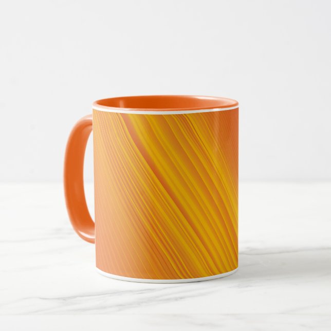 Taza diseño de gradiente amarillo naranja y dorado (Anverso izquierdo)