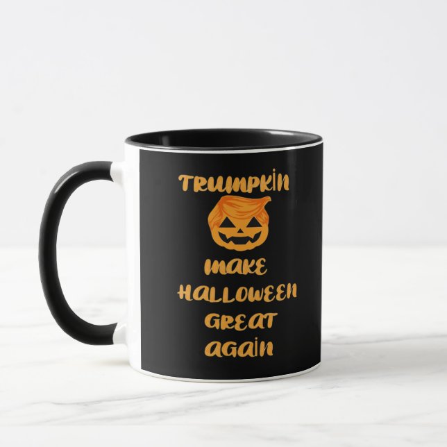 Taza Diseño de Halloween de la calabaza Trumpkin - Grac (Izquierda)