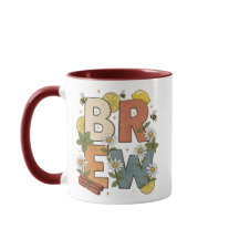 Diseño de hierbas para preparar té retro