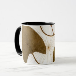 Taza Diseño de hoja prensada de mediados de siglo moder
