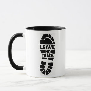 Taza Diseño de huella de bota 'Leave No Trace'