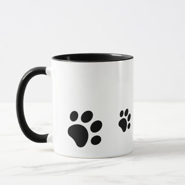 Taza Diseño de Huella de Pata (Izquierda)