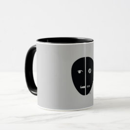 Taza Diseño de Humbot con fondo gris
