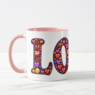 Taza Diseño de la Emoji de amor