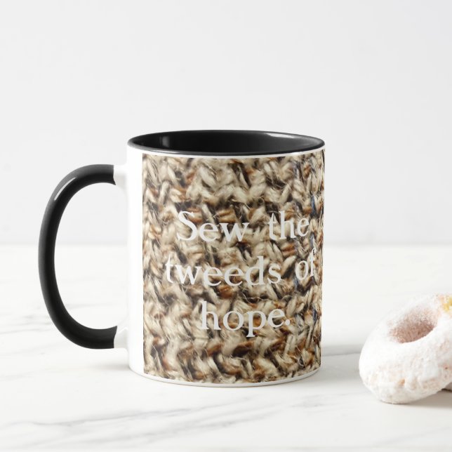 Taza Diseño de la esperanza del tweed (Con donut)