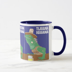 Taza Diseño de la iguana de Tijuana
